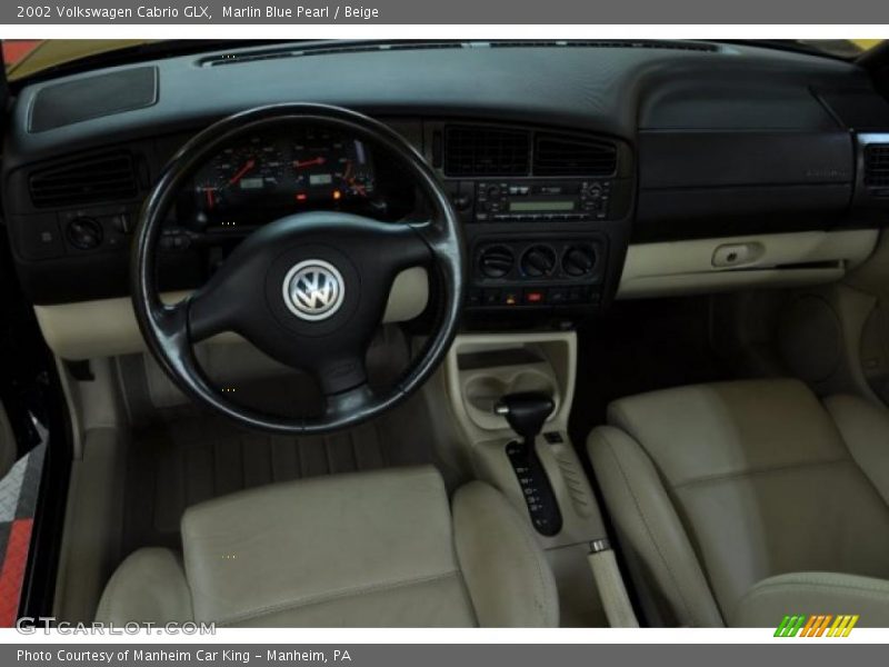 Marlin Blue Pearl / Beige 2002 Volkswagen Cabrio GLX