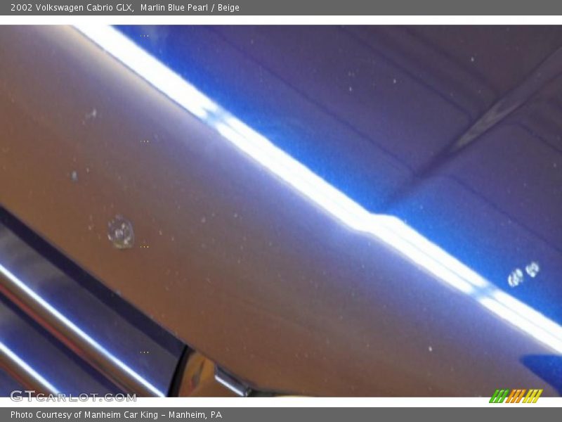 Marlin Blue Pearl / Beige 2002 Volkswagen Cabrio GLX