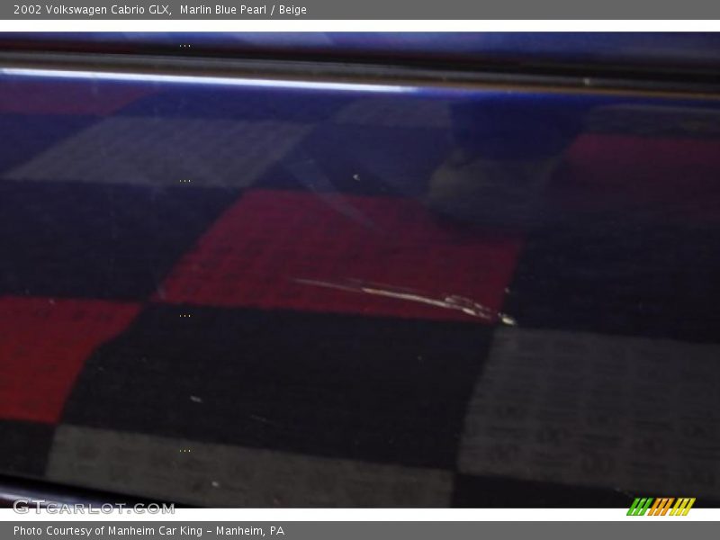 Marlin Blue Pearl / Beige 2002 Volkswagen Cabrio GLX