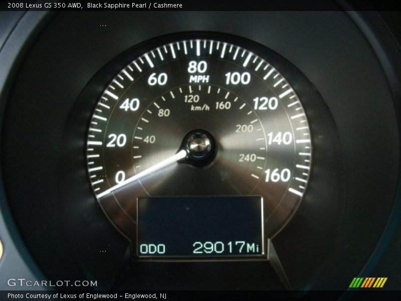 Black Sapphire Pearl / Cashmere 2008 Lexus GS 350 AWD