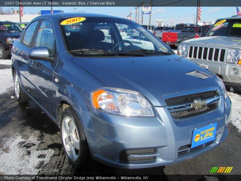 Icelandic Blue / Charcoal Black 2007 Chevrolet Aveo LT Sedan