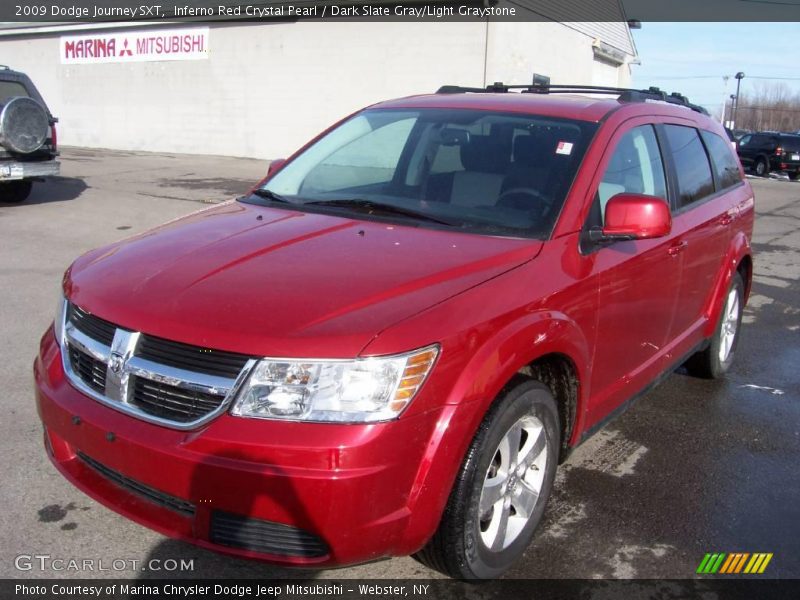 Inferno Red Crystal Pearl / Dark Slate Gray/Light Graystone 2009 Dodge Journey SXT