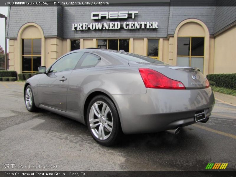 Platinum Graphite Gray / Graphite 2008 Infiniti G 37 Coupe