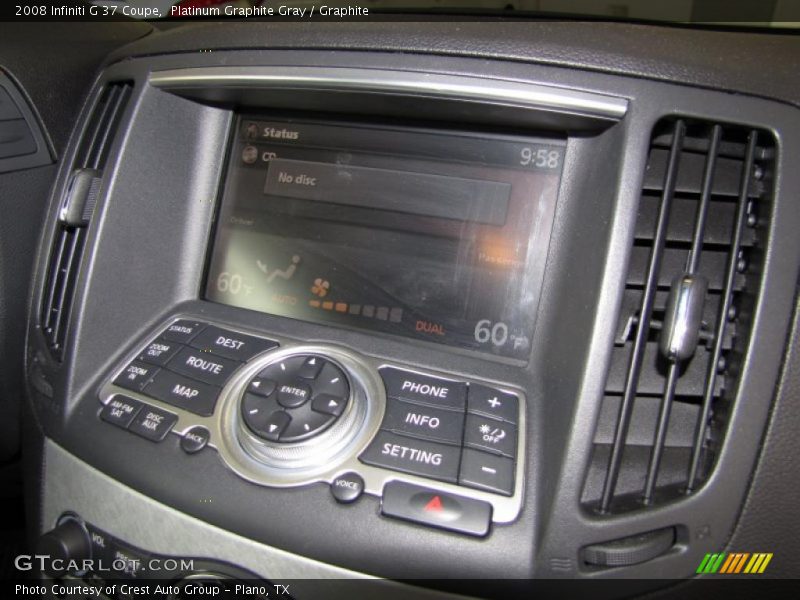 Platinum Graphite Gray / Graphite 2008 Infiniti G 37 Coupe