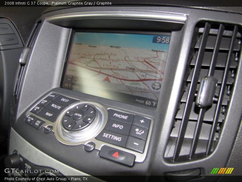 Navigation of 2008 G 37 Coupe