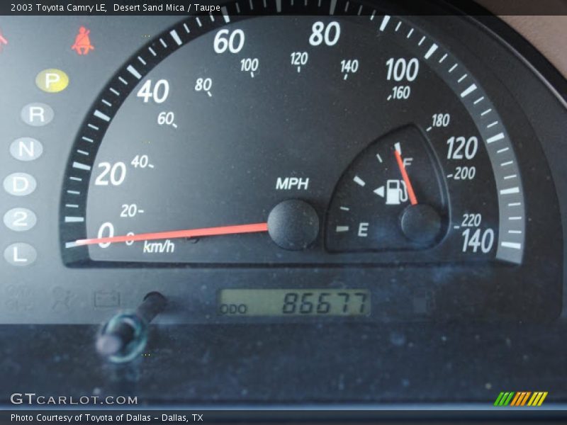 Desert Sand Mica / Taupe 2003 Toyota Camry LE