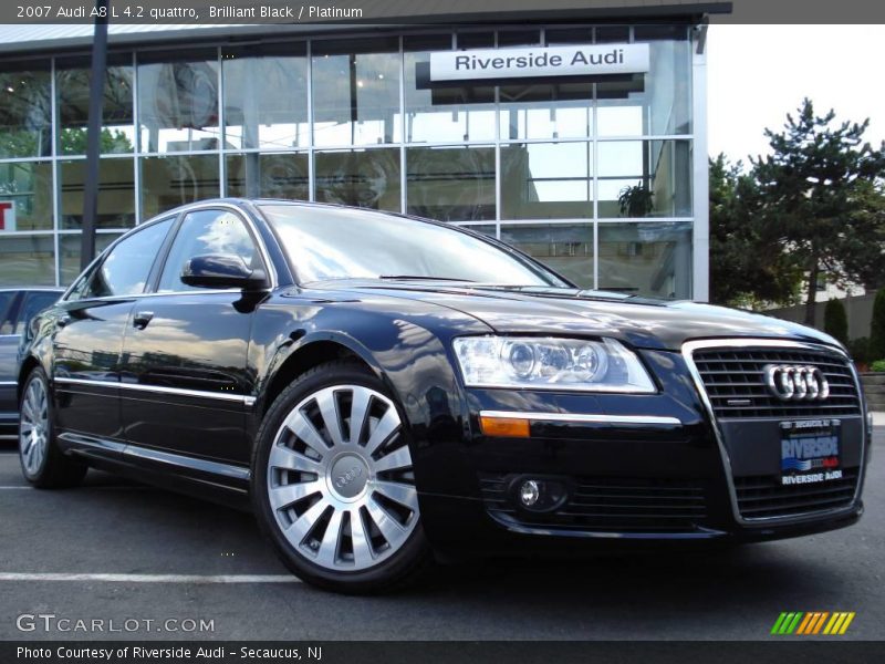 Brilliant Black / Platinum 2007 Audi A8 L 4.2 quattro