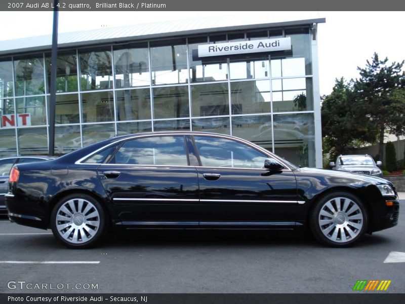 Brilliant Black / Platinum 2007 Audi A8 L 4.2 quattro