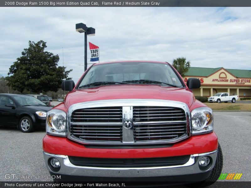 Flame Red / Medium Slate Gray 2008 Dodge Ram 1500 Big Horn Edition Quad Cab