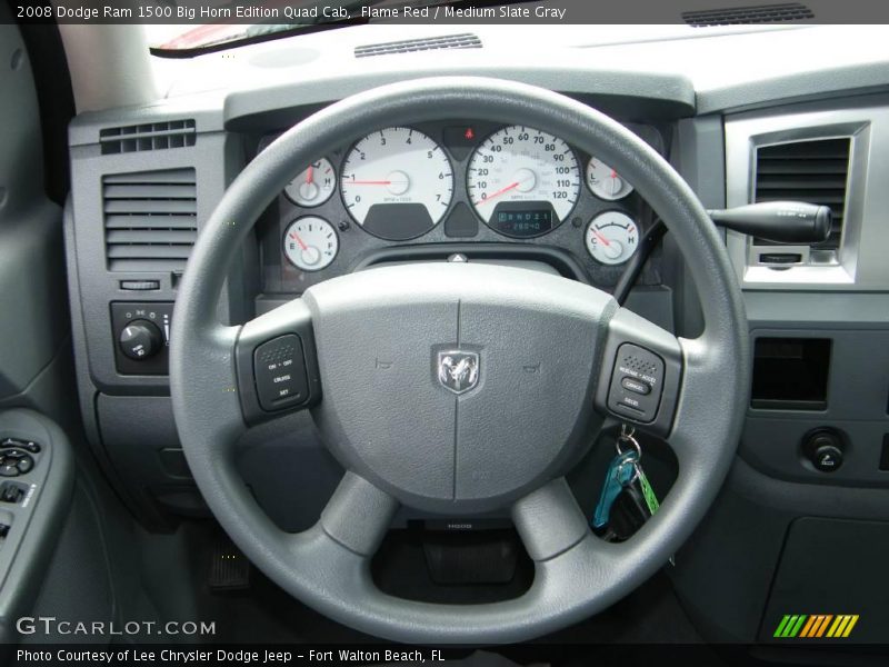 Flame Red / Medium Slate Gray 2008 Dodge Ram 1500 Big Horn Edition Quad Cab