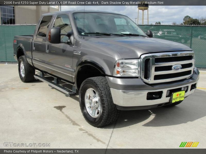 Dark Shadow Gray Metallic / Medium Flint 2006 Ford F250 Super Duty Lariat FX4 Off Road Crew Cab 4x4