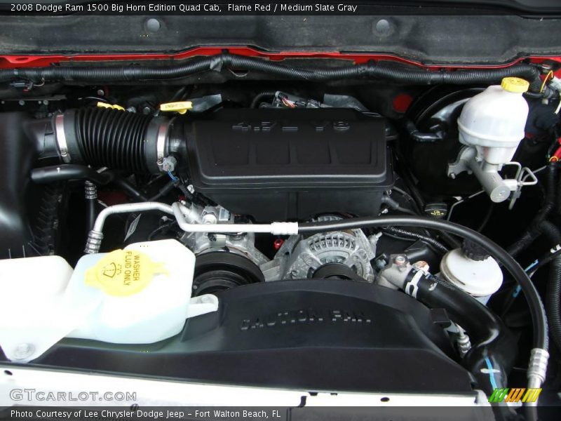 Flame Red / Medium Slate Gray 2008 Dodge Ram 1500 Big Horn Edition Quad Cab