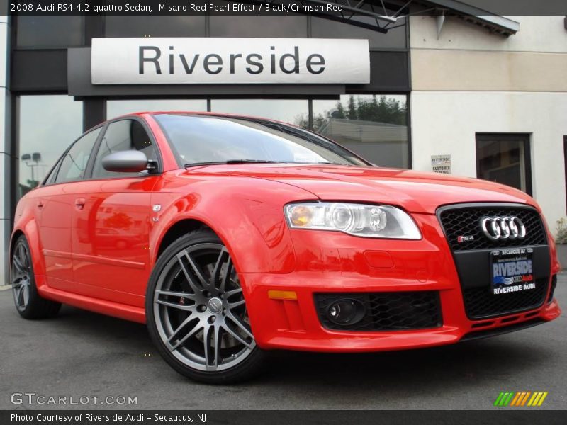 Misano Red Pearl Effect / Black/Crimson Red 2008 Audi RS4 4.2 quattro Sedan