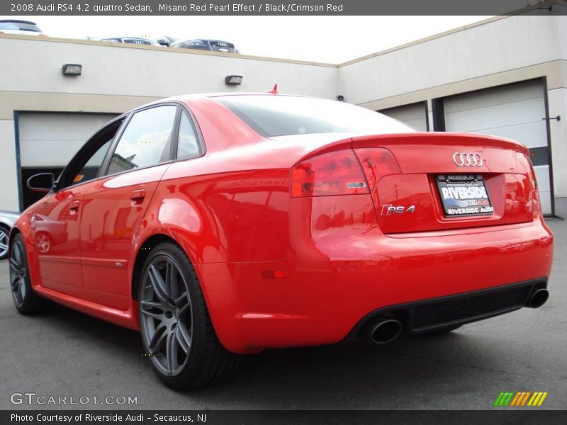 Misano Red Pearl Effect / Black/Crimson Red 2008 Audi RS4 4.2 quattro Sedan