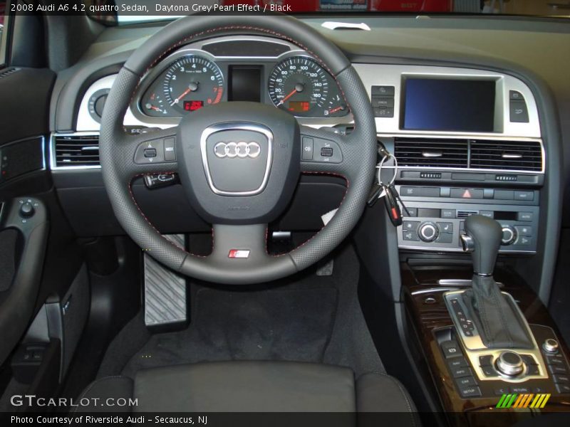 Daytona Grey Pearl Effect / Black 2008 Audi A6 4.2 quattro Sedan