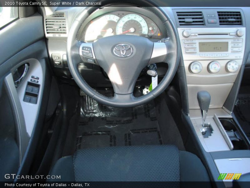 Super White / Dark Charcoal 2010 Toyota Camry SE