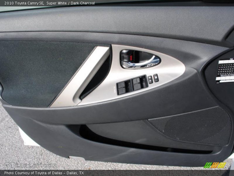 Super White / Dark Charcoal 2010 Toyota Camry SE