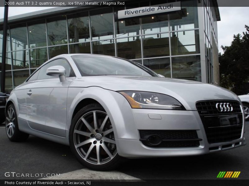 Ice Silver Metallic / Magma Red 2008 Audi TT 3.2 quattro Coupe