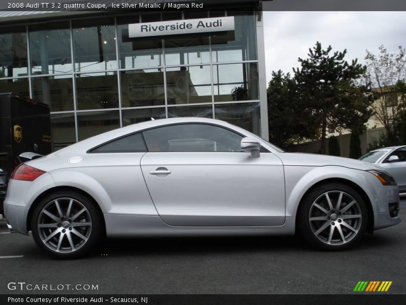 Ice Silver Metallic / Magma Red 2008 Audi TT 3.2 quattro Coupe