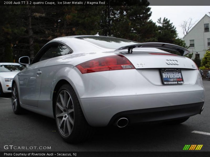 Ice Silver Metallic / Magma Red 2008 Audi TT 3.2 quattro Coupe