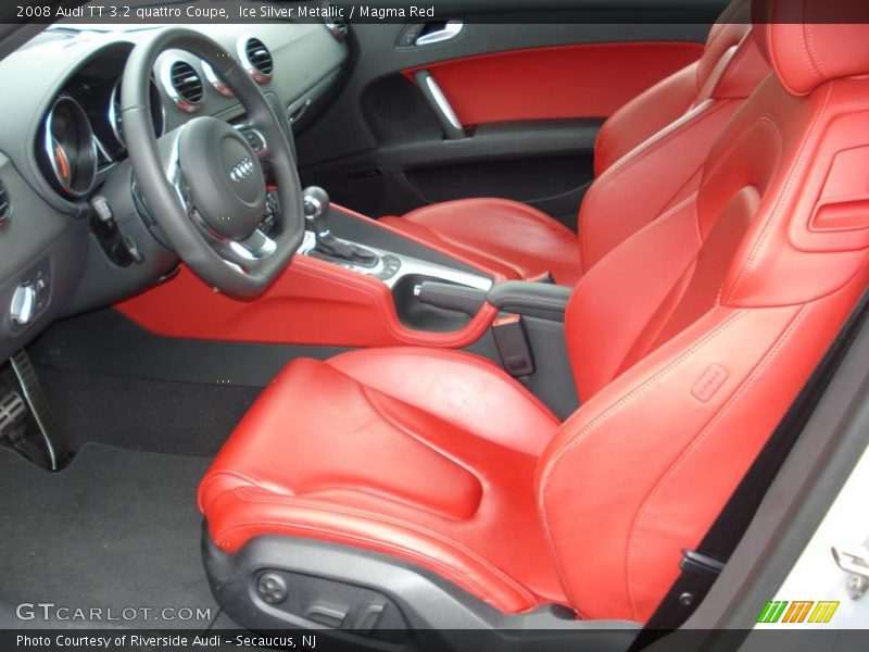 Ice Silver Metallic / Magma Red 2008 Audi TT 3.2 quattro Coupe