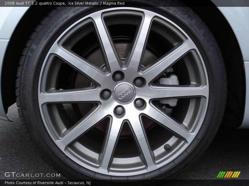Ice Silver Metallic / Magma Red 2008 Audi TT 3.2 quattro Coupe