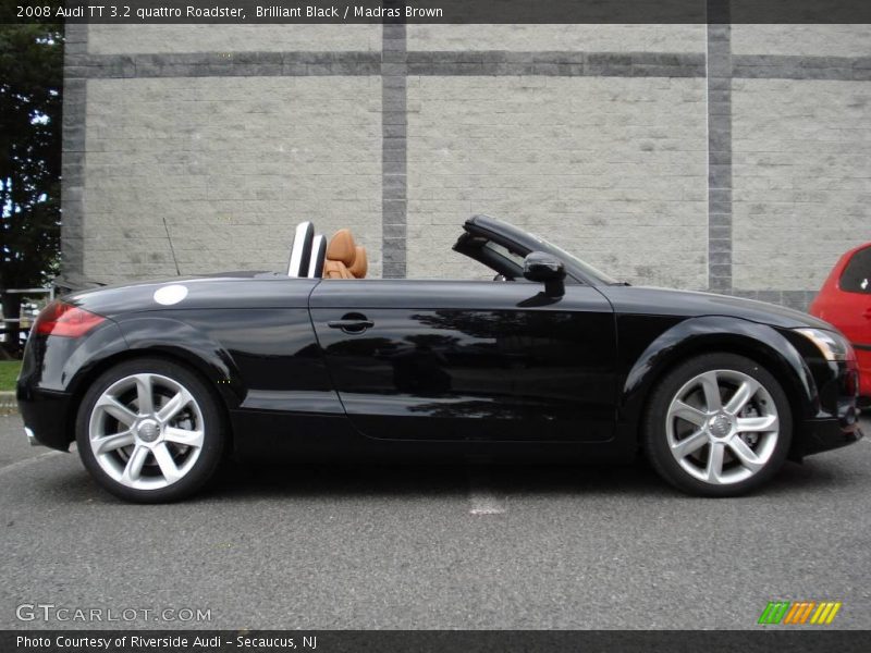 Brilliant Black / Madras Brown 2008 Audi TT 3.2 quattro Roadster