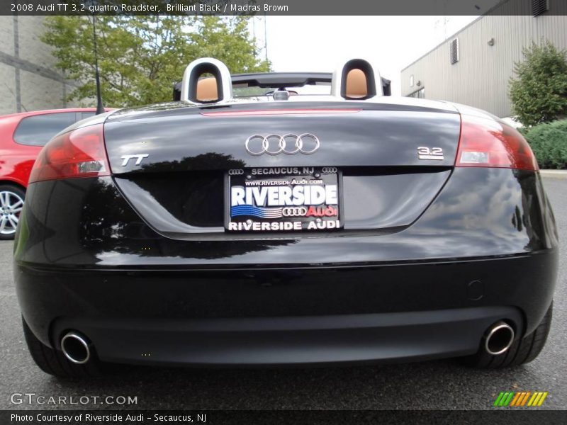 Brilliant Black / Madras Brown 2008 Audi TT 3.2 quattro Roadster