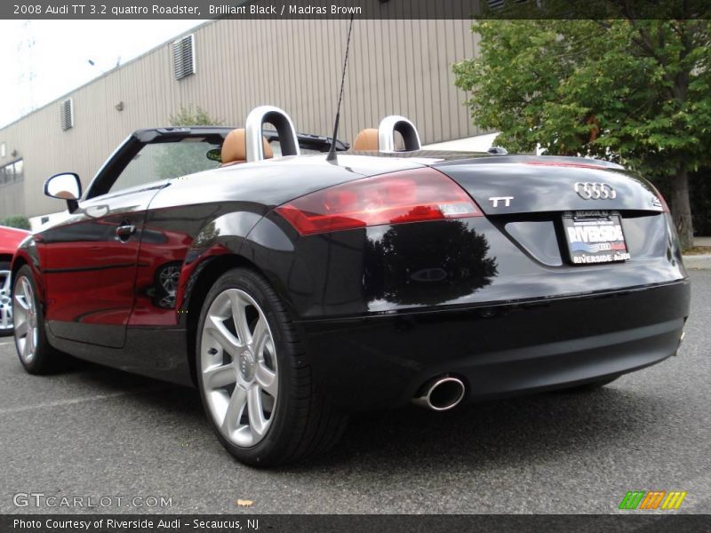 Brilliant Black / Madras Brown 2008 Audi TT 3.2 quattro Roadster