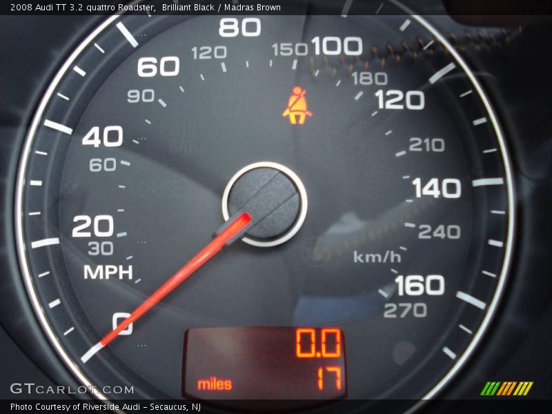 Brilliant Black / Madras Brown 2008 Audi TT 3.2 quattro Roadster
