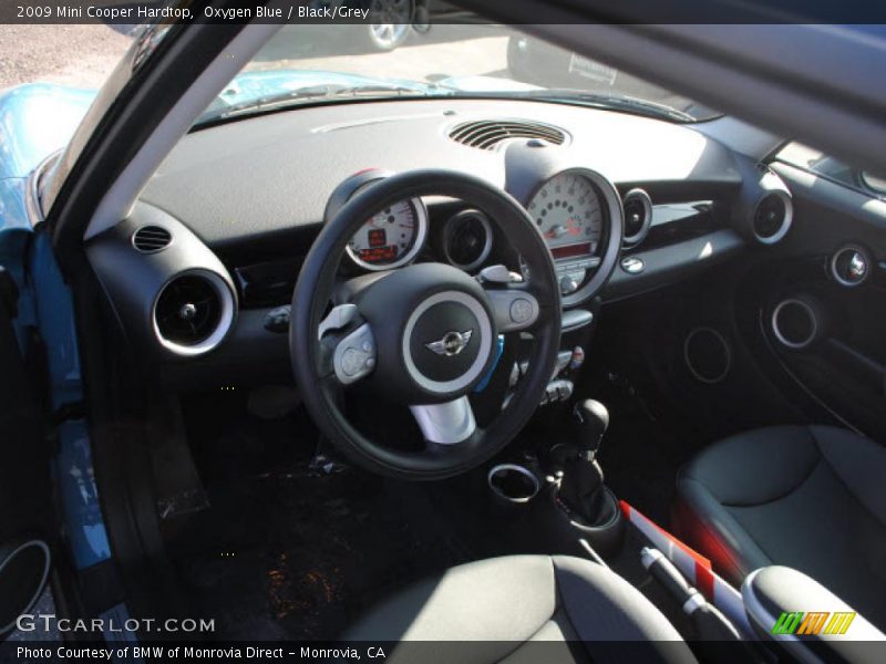 Oxygen Blue / Black/Grey 2009 Mini Cooper Hardtop