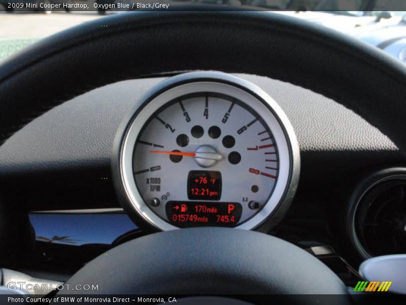 Oxygen Blue / Black/Grey 2009 Mini Cooper Hardtop