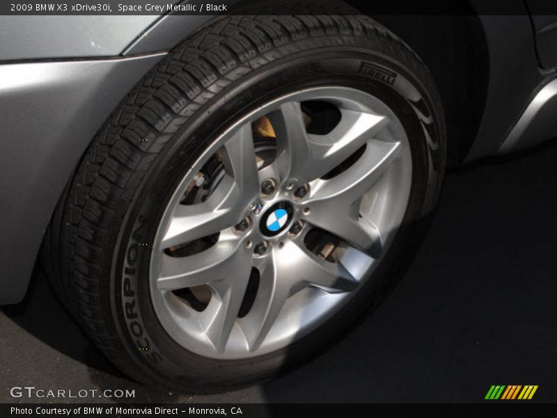 Space Grey Metallic / Black 2009 BMW X3 xDrive30i