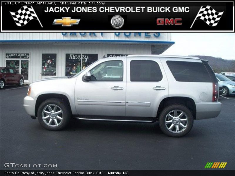 Pure Silver Metallic / Ebony 2011 GMC Yukon Denali AWD
