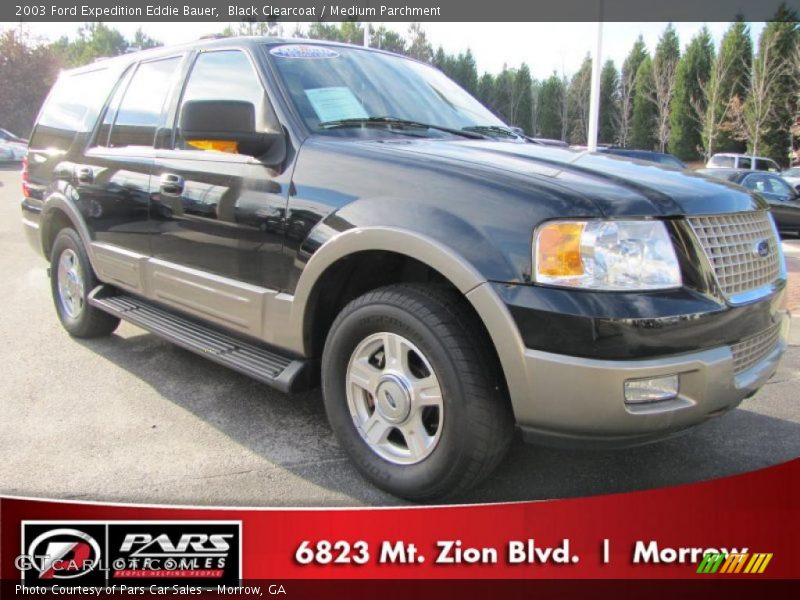 Black Clearcoat / Medium Parchment 2003 Ford Expedition Eddie Bauer