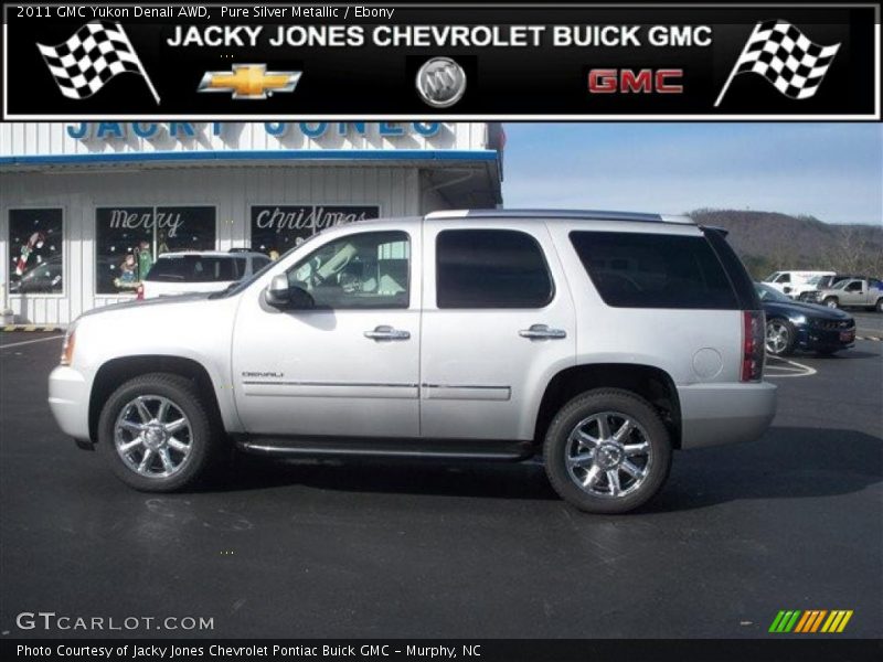 Pure Silver Metallic / Ebony 2011 GMC Yukon Denali AWD