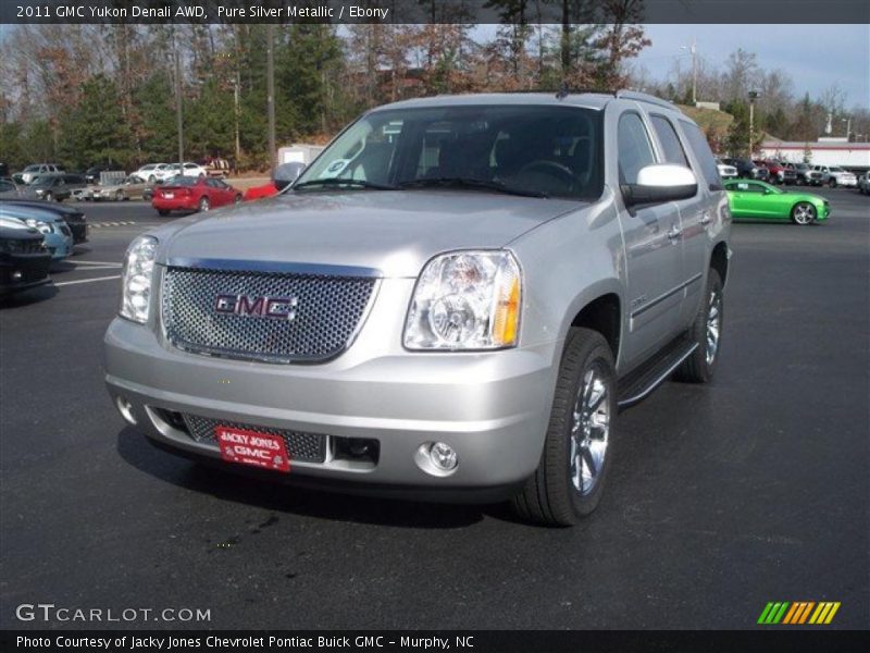 Pure Silver Metallic / Ebony 2011 GMC Yukon Denali AWD