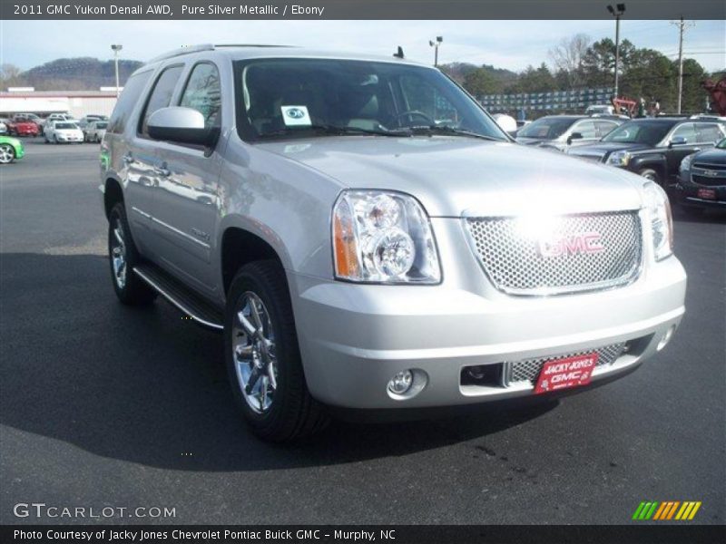 Pure Silver Metallic / Ebony 2011 GMC Yukon Denali AWD