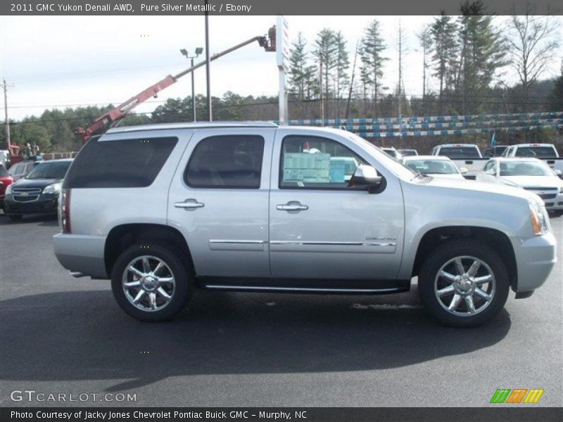 Pure Silver Metallic / Ebony 2011 GMC Yukon Denali AWD