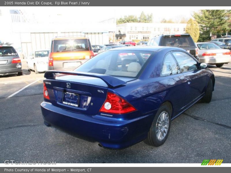 Fiji Blue Pearl / Ivory 2005 Honda Civic EX Coupe