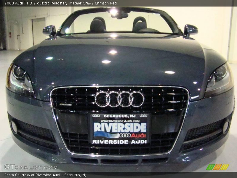 Meteor Grey / Crimson Red 2008 Audi TT 3.2 quattro Roadster