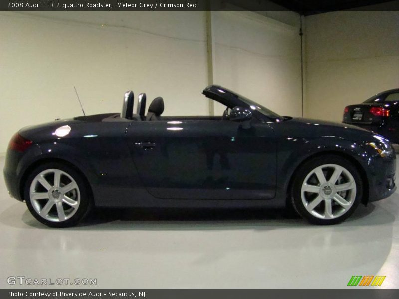 Meteor Grey / Crimson Red 2008 Audi TT 3.2 quattro Roadster