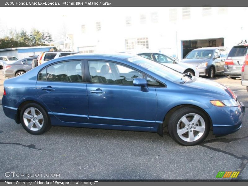 Atomic Blue Metallic / Gray 2008 Honda Civic EX-L Sedan