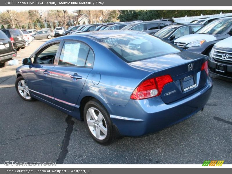 Atomic Blue Metallic / Gray 2008 Honda Civic EX-L Sedan