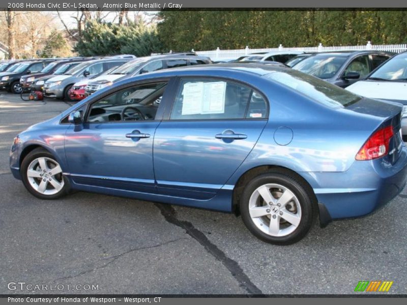 Atomic Blue Metallic / Gray 2008 Honda Civic EX-L Sedan