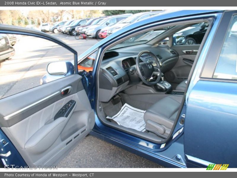 Atomic Blue Metallic / Gray 2008 Honda Civic EX-L Sedan