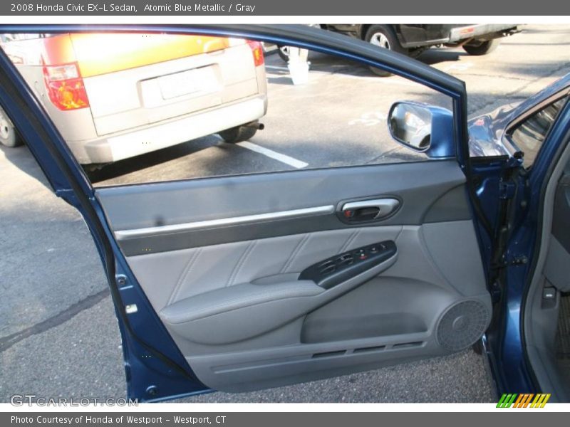 Atomic Blue Metallic / Gray 2008 Honda Civic EX-L Sedan
