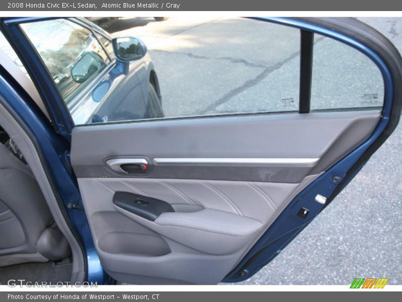 Atomic Blue Metallic / Gray 2008 Honda Civic EX-L Sedan