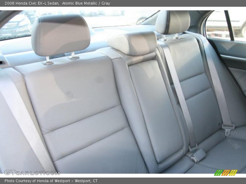 Atomic Blue Metallic / Gray 2008 Honda Civic EX-L Sedan