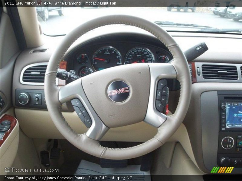 White Diamond Tintcoat / Light Tan 2011 GMC Yukon SLT 4x4